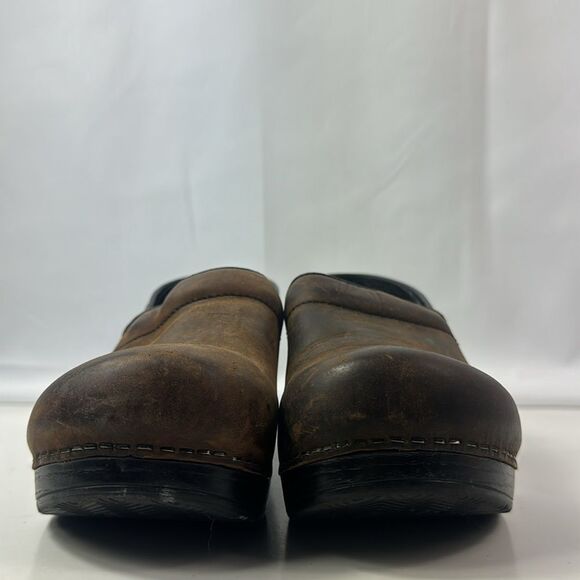 Dansko Professional Antique Brown Leather Women's Clogs - Picture 8 of 14